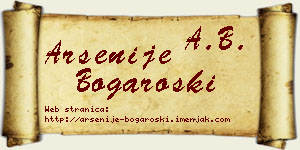 Arsenije Bogaroški vizit kartica